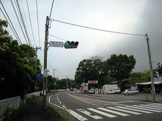 貸し別荘「テラス城ヶ崎」に至る国道135号線「池入口」交差点